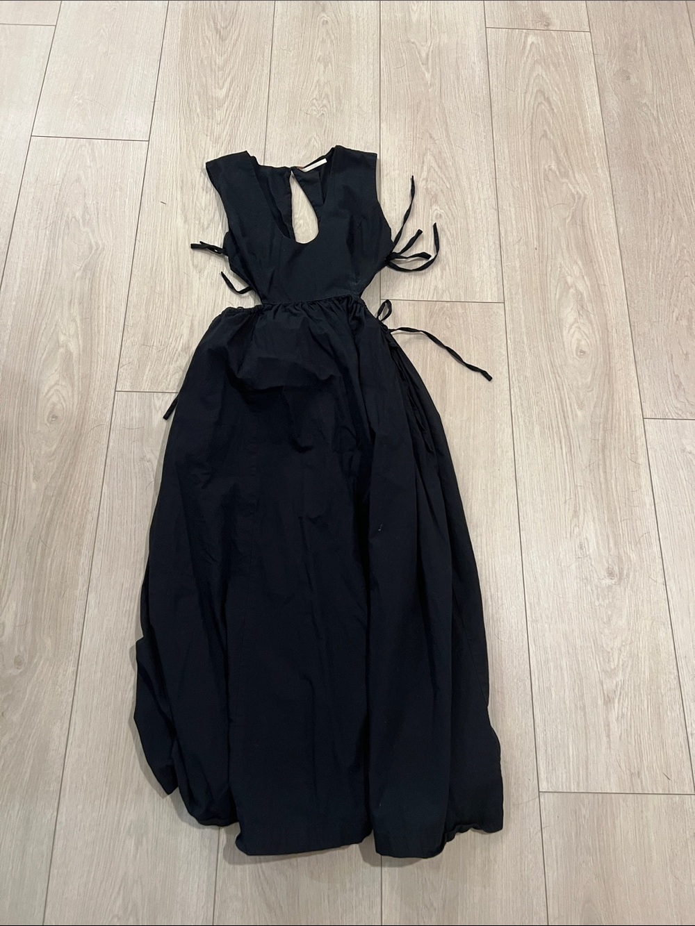 Free People Black Midi Dress with Cutouts